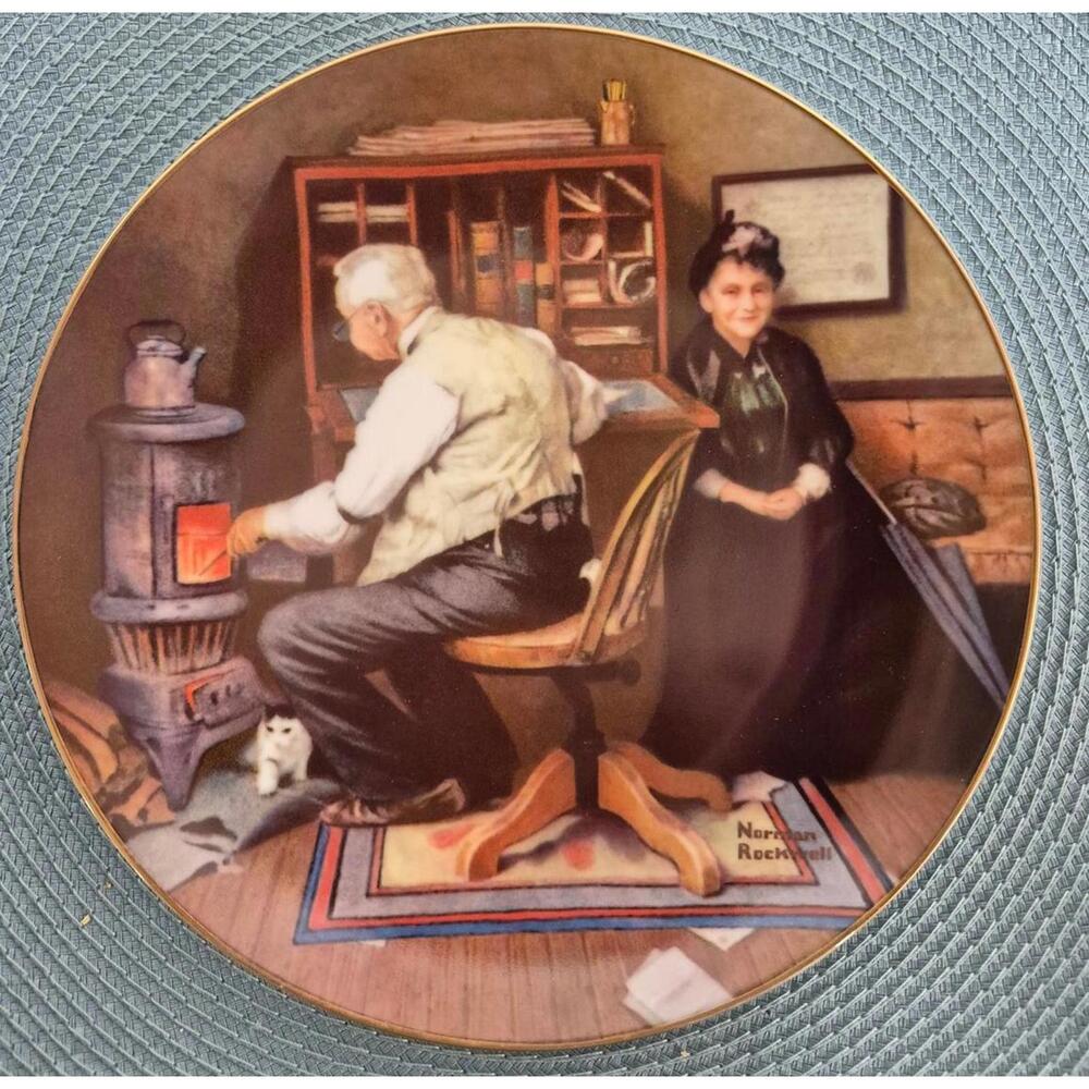 Norman Rockwell Limited Edition Collector Plate - "Keeping Company" - 1989